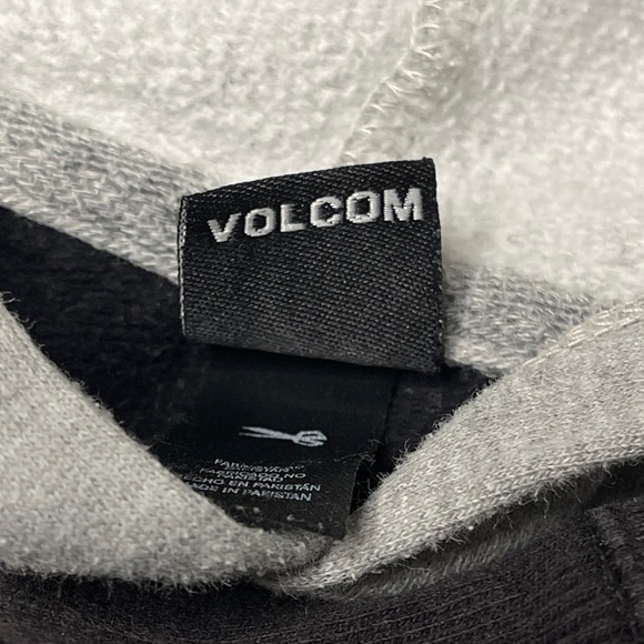 Volcom Style Name (Contrast PO FLC) Kid Black Long Sleeve Pullover Hoodie Size M - Picture 4 of 10